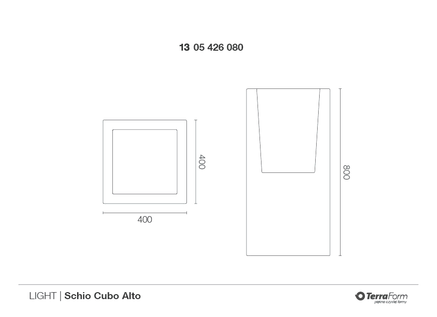 TerraForm | Donica Schio Cubo Alto Light
