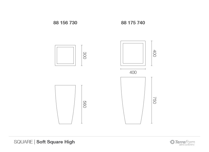 TerraForm | Donica Soft Square High